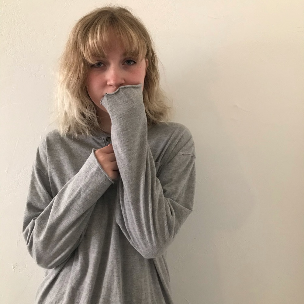 Gray Baggy Long-Sleeve